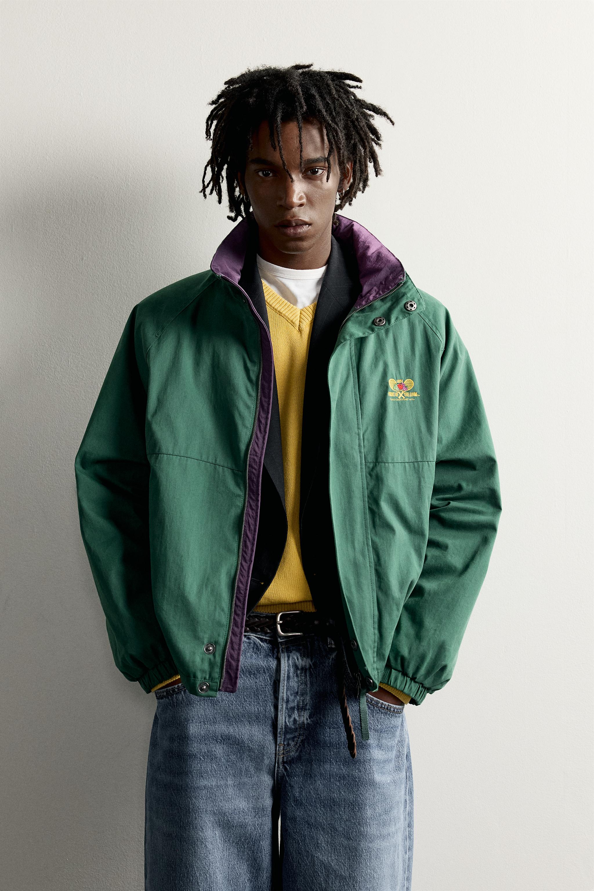 BLOUSON À CONTRASTES BRODERIE FRUIT OF THE LOOM™